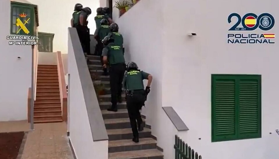 Foto fra en narkorazzia på Kanariøyene.