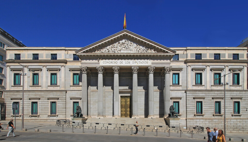 Kongressbygningen i Madrid.