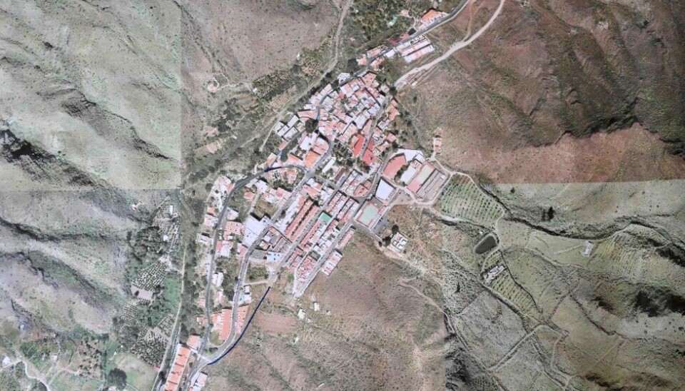 Arkivfoto av Mogán sentrum.