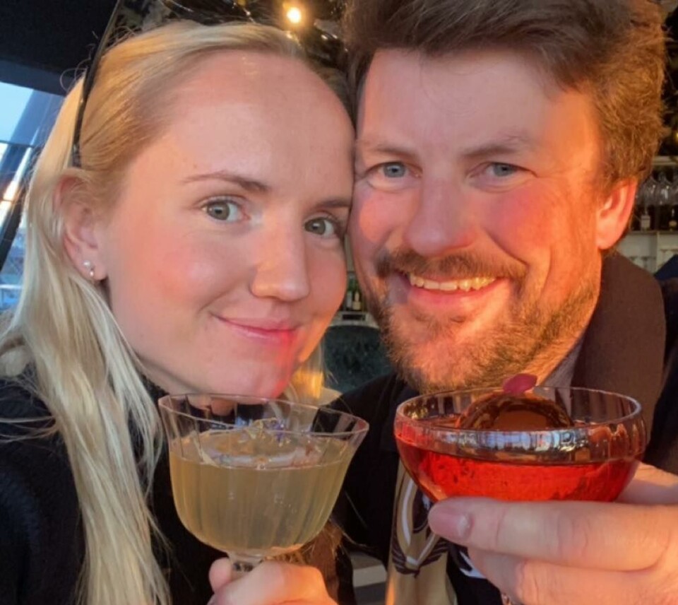LUKTET LUNTA: Andrea Strømsnes Albrethson og mannen Asbjørn Albrethson Strømsnes ble nesten offer for Magnus Johansson.