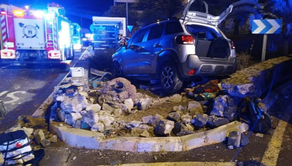 MISTET KONTROLLEN: Bilen kjørte av veien her, nord på Tenerife.