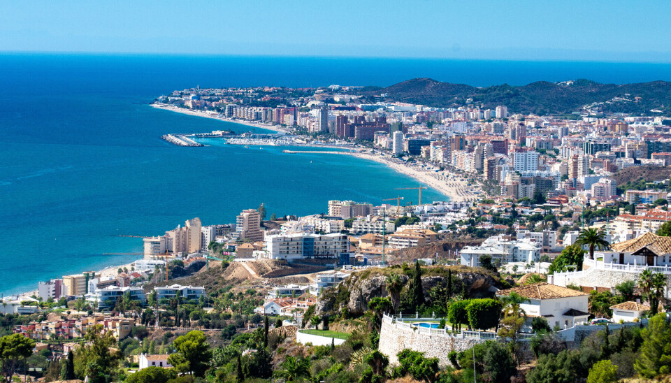 Arkivfoto av Fuengirola i Spania.