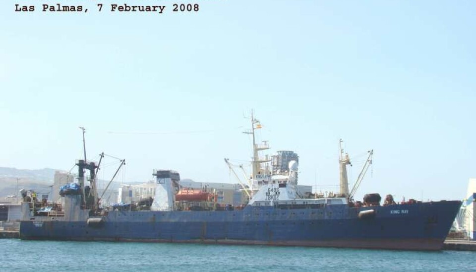 Foto av skipet da det var i Las Palmas i 2008. Siden da har skipet byttet flagg og navn flere ganger.