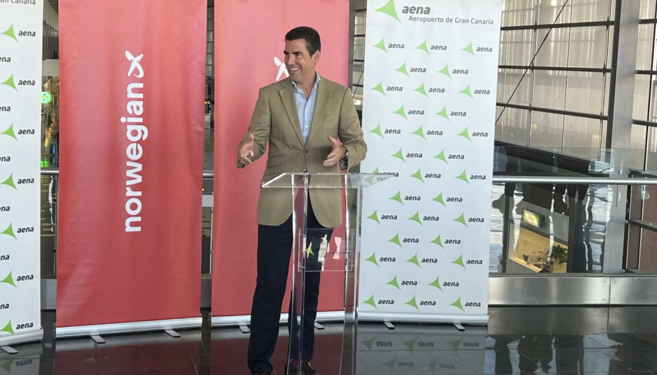 GLADLAKS: Turistdirektør Pablo Llinares sprudlet da Norwegian åpnet ny base på Gran Canaria i fjor.