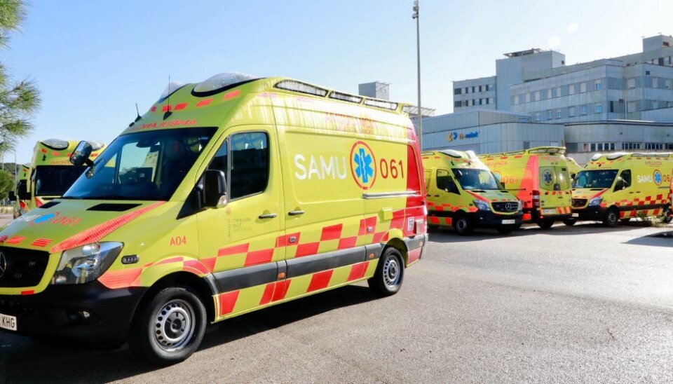 Arkivfoto av ambulanser på Balearene.