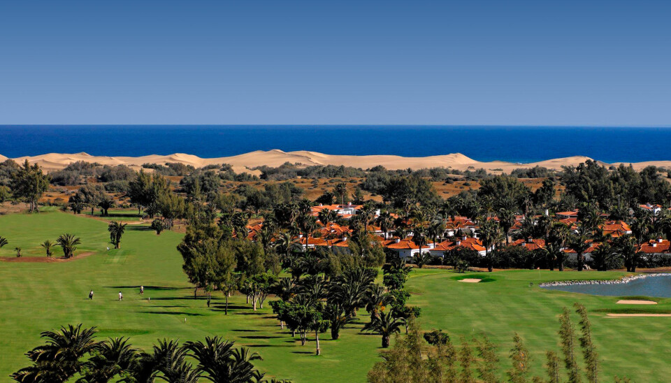 Arkivfoto av Maspalomas Golf.