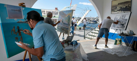 Speed painting-konkurranse i Playa de Mogán