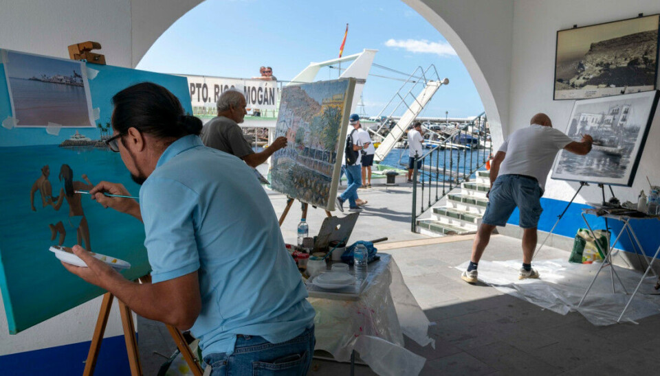 Speed painting-konkurranse i Playa de Mogán