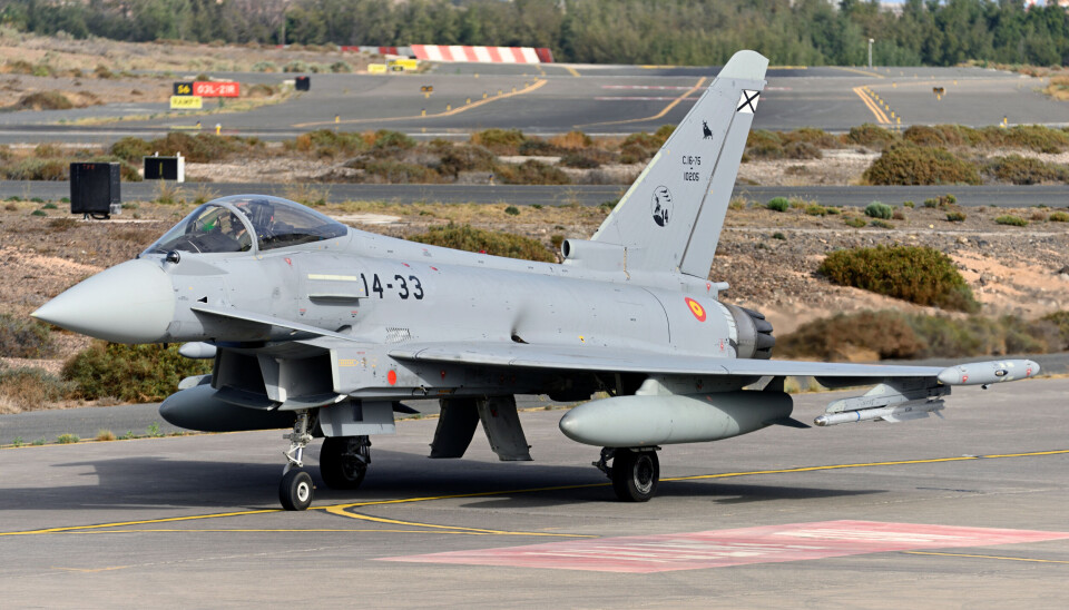 Et Eurofighter Tycoon-fly på Gran Canaria.