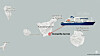 Kart over Tenerife med et cruiseskip markert ved Granadilla-havnen.